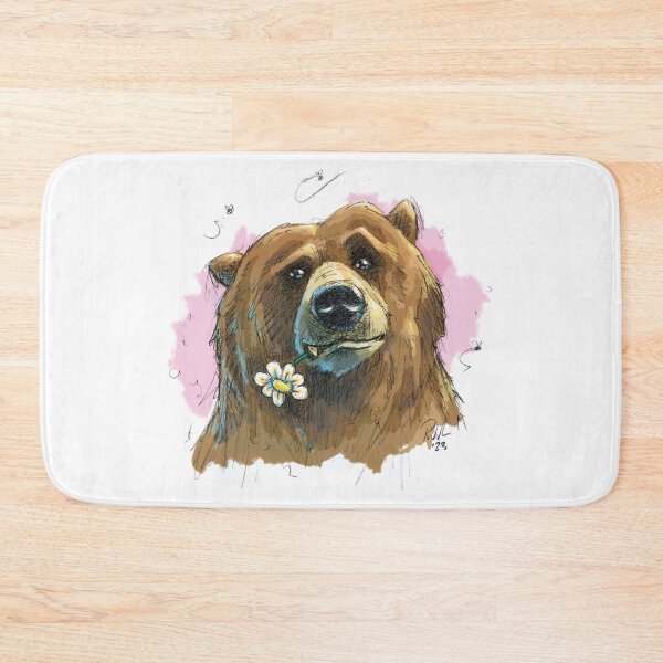 Item preview, Grizzly Bear Portrait, I Think You're Beautiful (bear-utiful really) designed and sold by ArtByPMW.