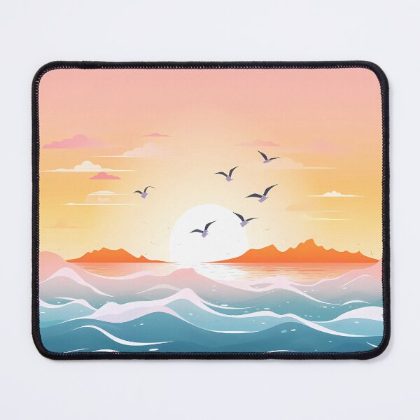Item preview, A stunning view of the sunset over the sea designed and sold by Cahlie Li.