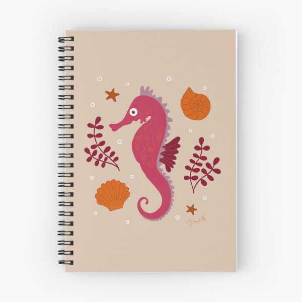 Item preview, Majestic Seahorse in Viva Magenta ~ Unique Illustration Design designed and sold by Danvrie.
