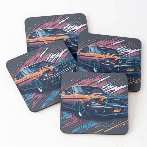 Item preview, Retro Muscle Car Ford Mustang Vector Artwork designed and sold by AndyNgn.