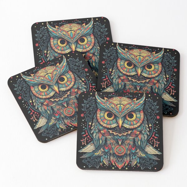 Item preview, Geometric Colorful Owl designed and sold by paulloed.