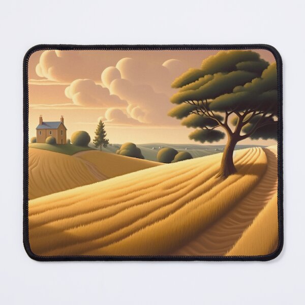 Item preview, Mellow Fields - Relaxing and Tranquil Digital Painting of Mellow Fields at Dusk as the Sun Goes Down - very high resolution designed and sold by CloudofKnowing.