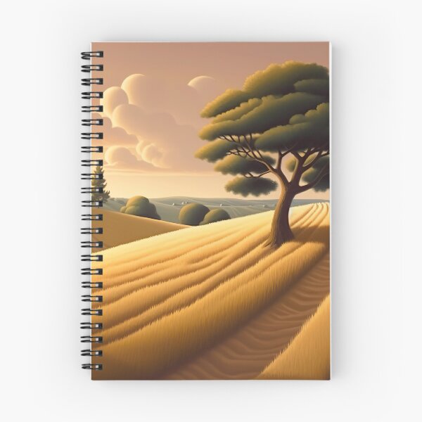 Item preview, Mellow Fields - Relaxing and Tranquil Digital Painting of Mellow Fields at Dusk as the Sun Goes Down - very high resolution designed and sold by CloudofKnowing.