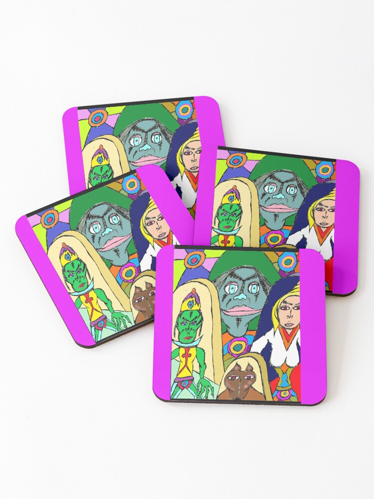 Thumbnail 1 of 5, Coasters (Set of 4), whose pulling the strings designed and sold by wormink.