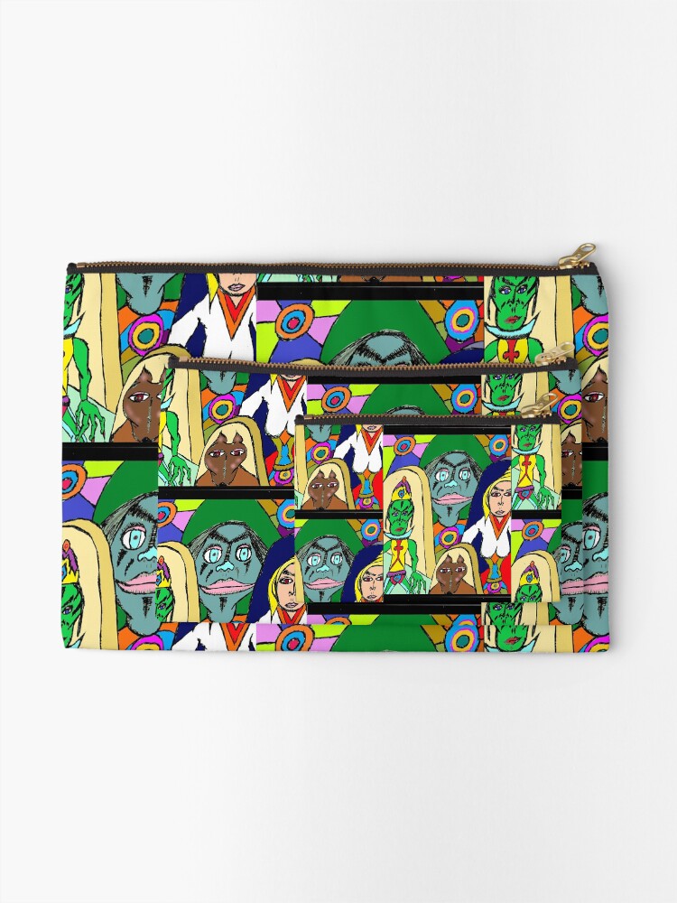 Thumbnail 2 of 4, Zipper Pouch, whose pulling the strings designed and sold by wormink.
