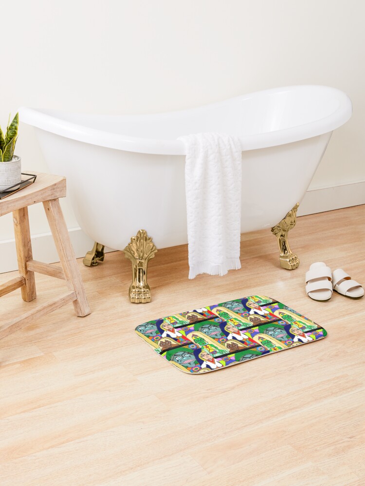 Thumbnail 2 of 6, Bath Mat, whose pulling the strings designed and sold by wormink.