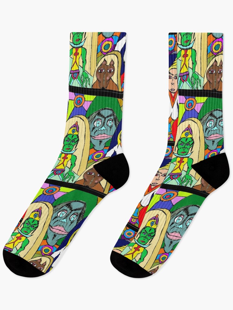 Thumbnail 1 of 5, Socks, whose pulling the strings designed and sold by wormink.