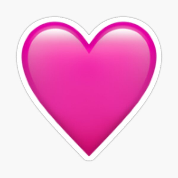 "Pink Heart Emoji" Sticker for Sale by normanrockwhale | Redbubble
