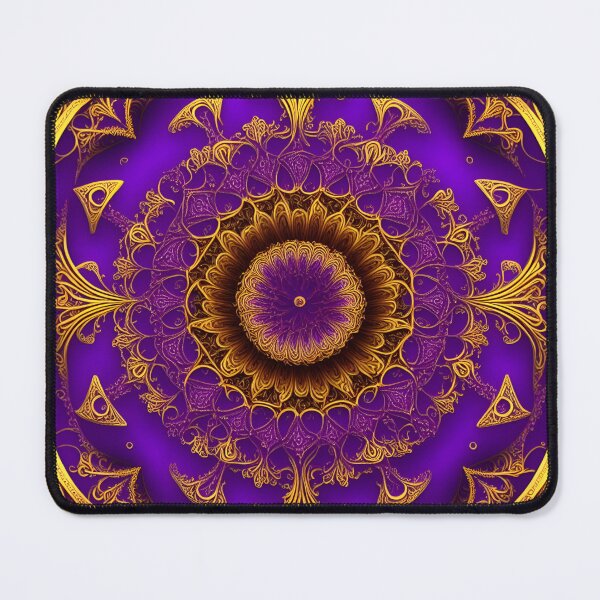 Item preview, Mandala Flower Gold Purple Pink Golden Frame Mandala Purple Pink - Mandalas designed and sold by internlvisions.
