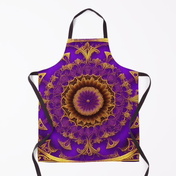 Item preview, Mandala Flower Gold Purple Pink Golden Frame Mandala Purple Pink - Mandalas designed and sold by internlvisions.