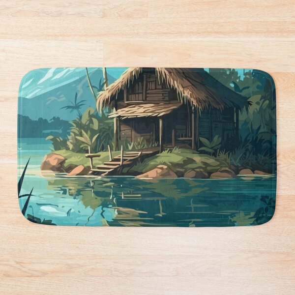 Item preview, A thatched cottage on a tropical island designed and sold by KMSpace.