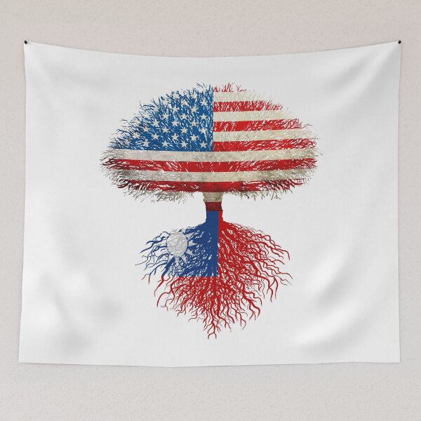 Item preview, Taiwanese Roots American Grown Taiwan Design Men Women Kids - American Flag Taiwanese Roots designed and sold by Fun-World.