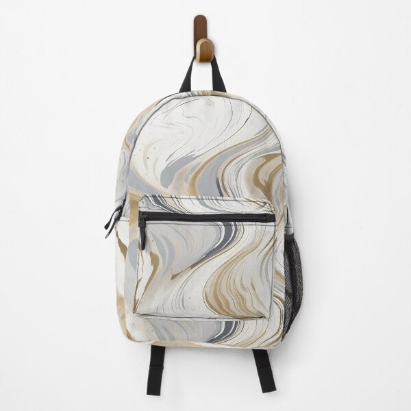 Item preview, Golden Marble Painted - Elegant White and Gold Marbling - Handcrafted Home Decor Accent designed and sold by Shadi Rosenow.