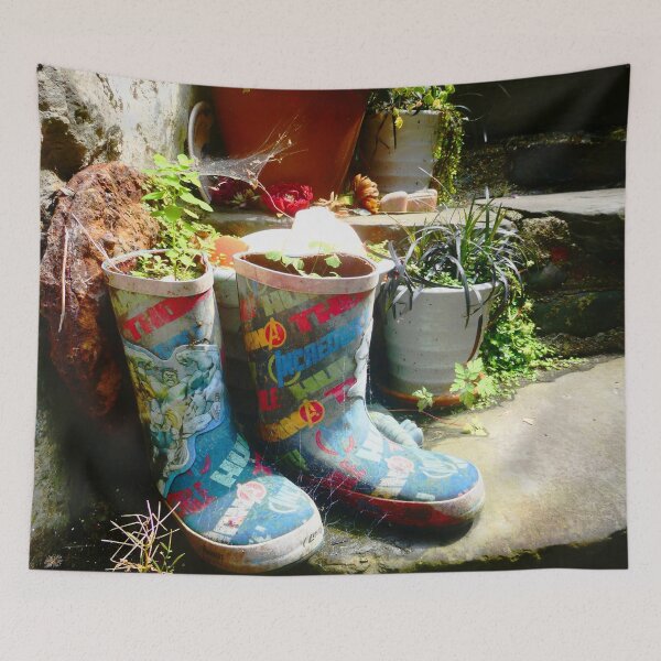 Item preview, Clovelly Wellie. Old boots as outside decor in the quintessential English seaside resort. designed and sold by JonDelorme.