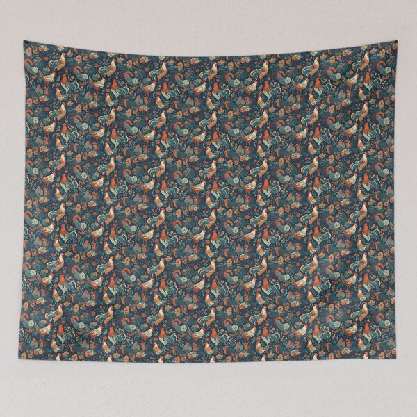 Item preview, Field of Roosters pattern designed and sold by Bjammer.