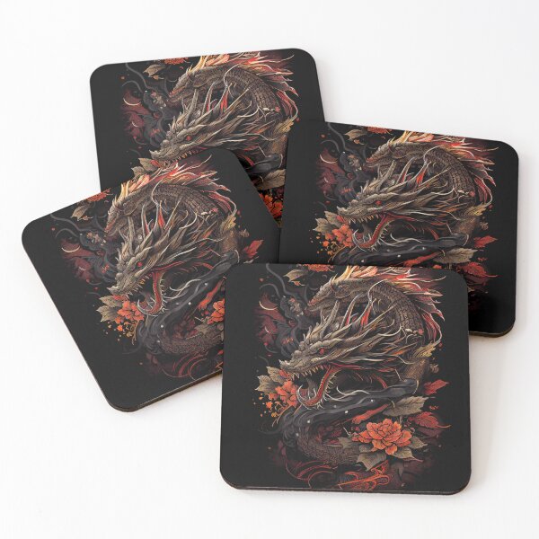 Item preview, Mythical Flying Chinese Dragon Aesthetic Graphic Japanese designed and sold by SpookshowDesign.