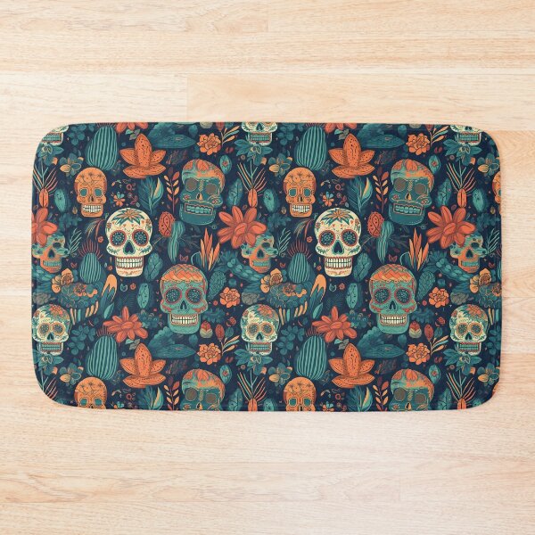 Item preview, Colorful Cinco de Mayo pattern with skulls, cactus and plants designed and sold by Branjos.