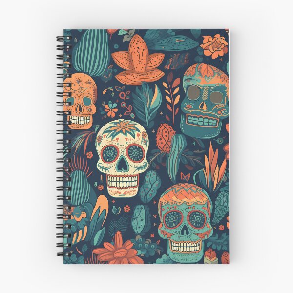Item preview, Colorful Cinco de Mayo pattern with skulls, cactus and plants designed and sold by Branjos.