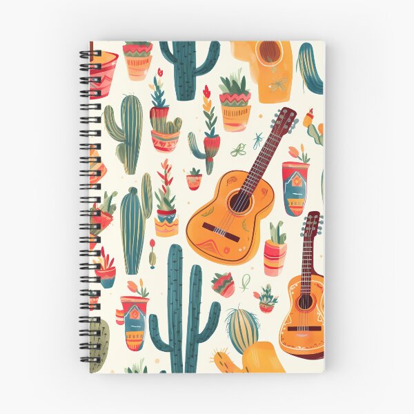 Item preview, Cinco de Mayo pattern with guitars, cactus and plants designed and sold by Branjos.