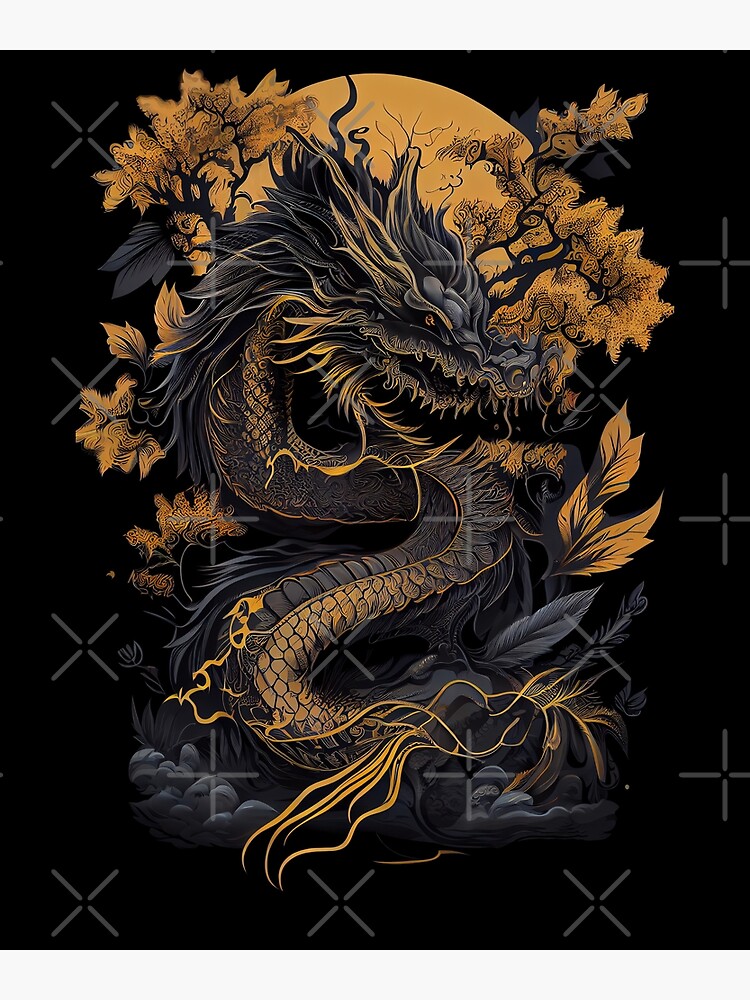 Japanese Aesthetic Dragon Art Streetwear Fashion Graphic Tee T