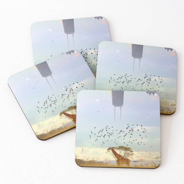 Item preview, Duality of Worlds: Giraffe and Birds vs. New York City designed and sold by therubberduckie.