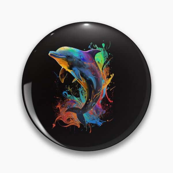 Item preview, Dolphin Pop Art Design Colorful Dolphin Lover Design designed and sold by adsman68.