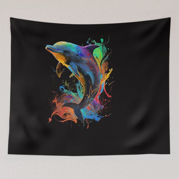 Item preview, Dolphin Pop Art Design Colorful Dolphin Lover Design designed and sold by adsman68.