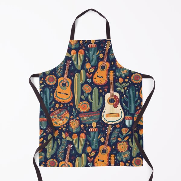 Item preview, Cinco de Mayo pattern with guitars, cactus and plants designed and sold by Branjos.