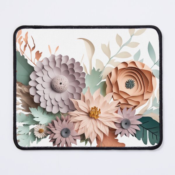 Item preview, Abstract Cut Paper Flowers Isolated on White Background .AI generated Illustration. designed and sold by svetlanna.