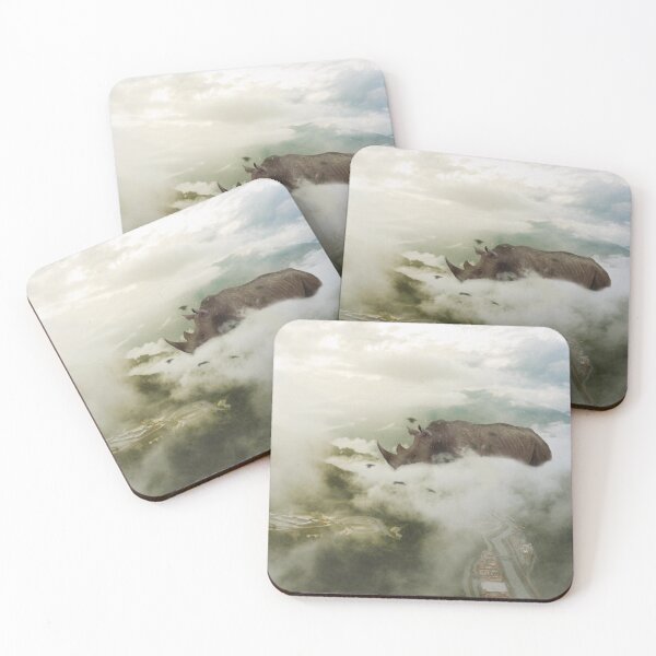 Item preview, The Giant Rhino Walks Amongst the Skies designed and sold by therubberduckie.