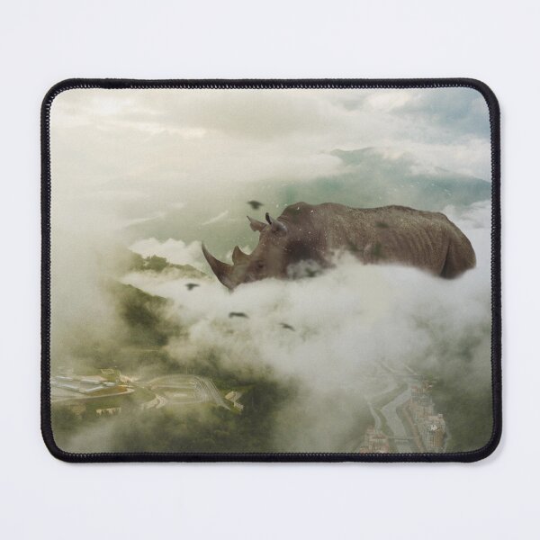 Item preview, The Giant Rhino Walks Amongst the Skies designed and sold by therubberduckie.