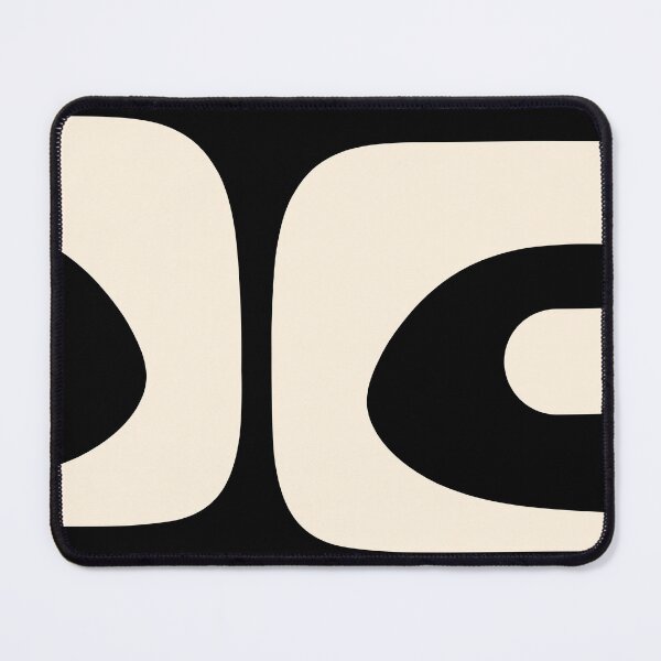 Item preview, Retro Piquet Mid Century Modern Abstract Pattern 2 in Black and Almond Cream designed and sold by kierkegaard.