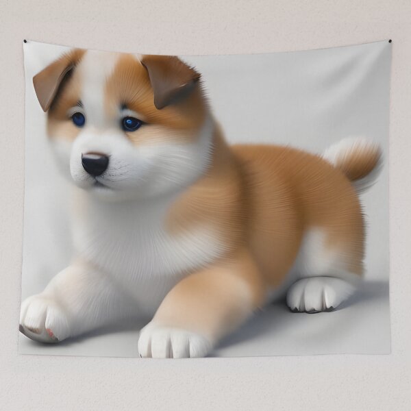 Item preview, Cute Akita puppy, charcoal drawing, Ai Generated Art  designed and sold by ACC .