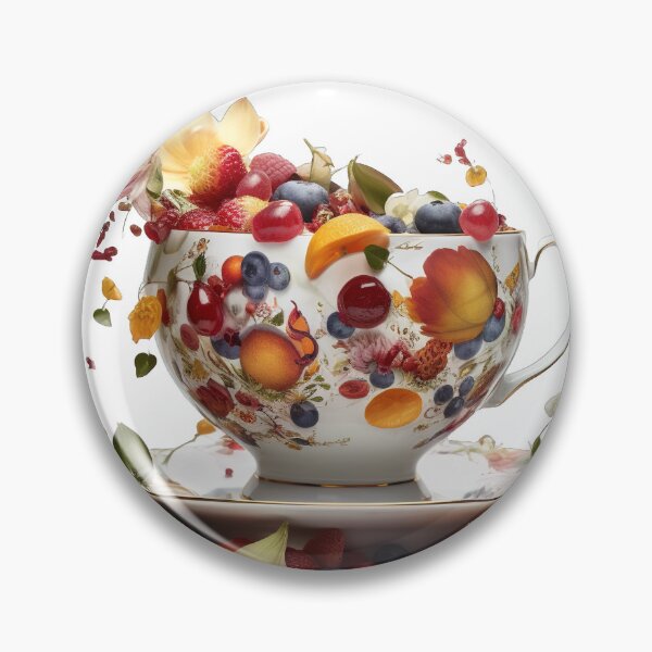 Item preview, Giant Tea cup of fruits and flowers, isolated PNG 31 designed and sold by jetaiart.
