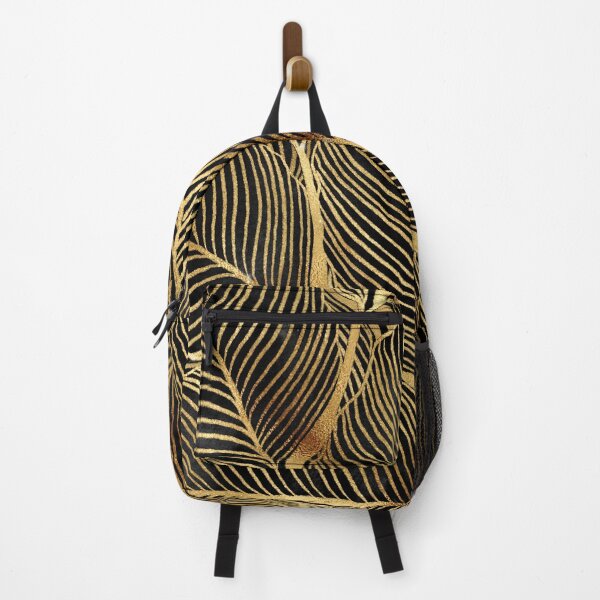 Item preview, Gold Leaves Black Elegant Pattern designed and sold by NdesignTrend.