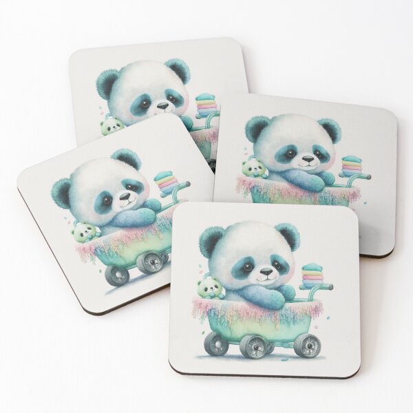 Artikelvorschau, Wagon Whimsy: Der rollende Zauber des bunten Pandas! entworfen und verkauft von NorthFoxGraphic.