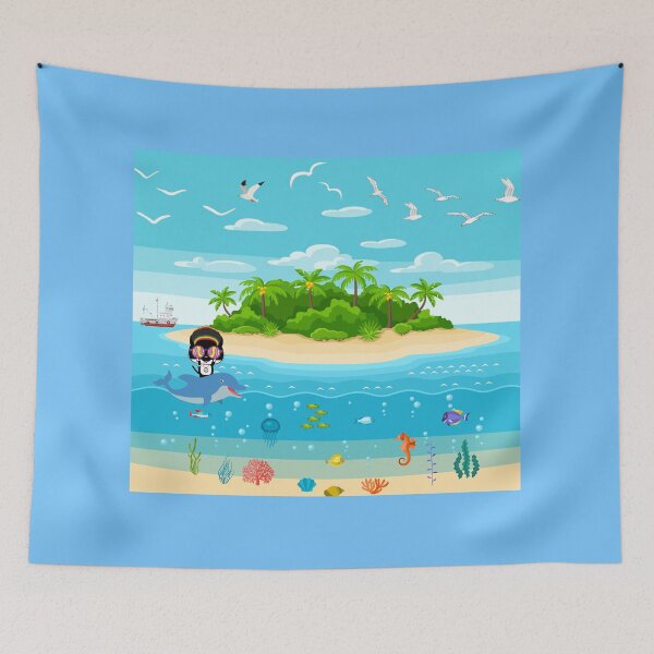 Item preview, Hippie Cat riding on a dolphin designed and sold by Dragonheart401.