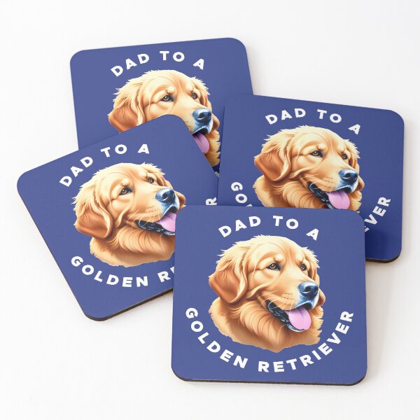 Item preview, Golden Retriever with the words "Dad to a Golden Retriever" designed and sold by LindaCooke.