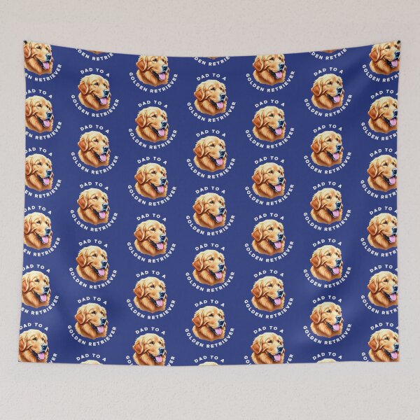Item preview, Golden Retriever with the words "Dad to a Golden Retriever" designed and sold by LindaCooke.