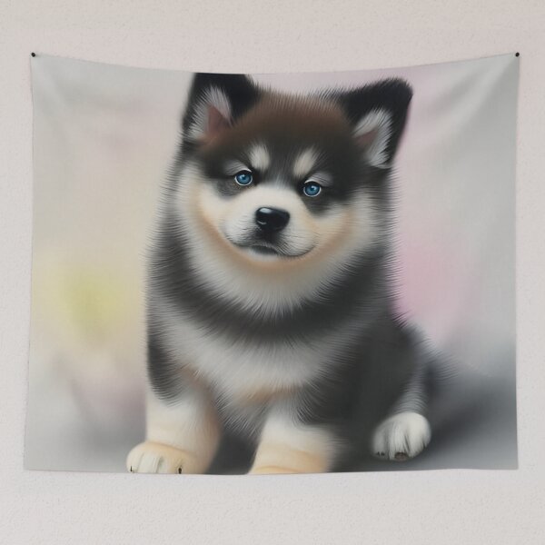 Item preview, Cute Akita puppy, charcoal drawing, Ai Generated Art  designed and sold by ACC .