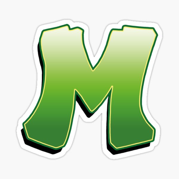 Letter M - Green Sticker