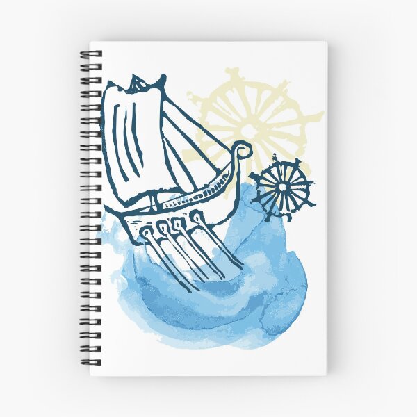 Item preview, High Seas - viking boat and shipwheels designed and sold by JuiceCreative.