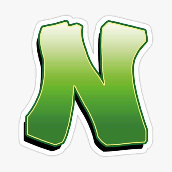 Letter N - Green Sticker