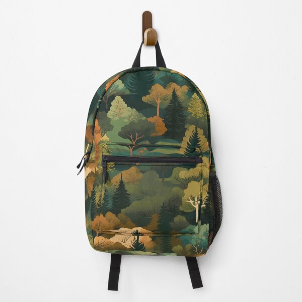 Item preview, Colorful wooded scene pattern designed and sold by neuraldaydreams.