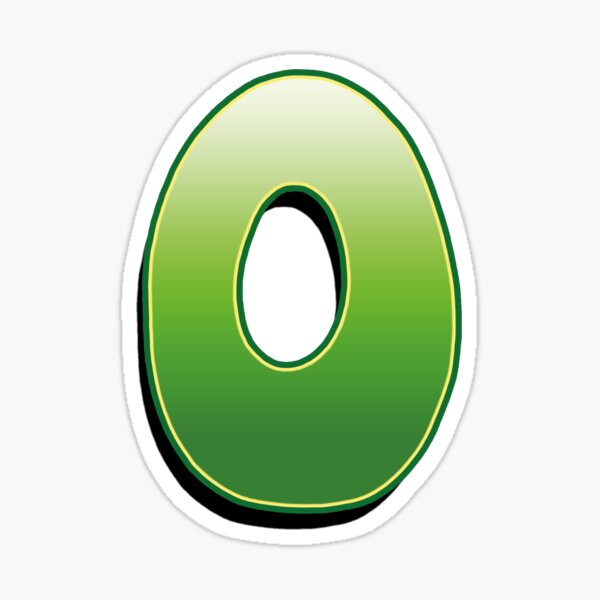 Letter O - Green Sticker