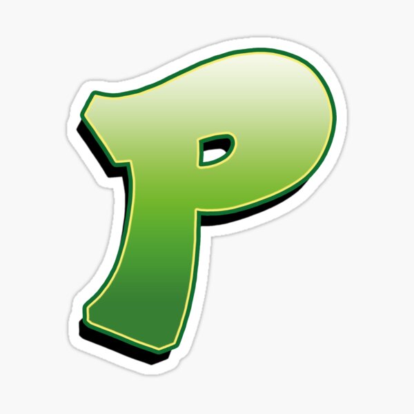 Letter P - Green Sticker