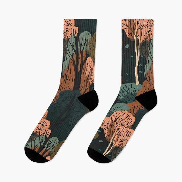 Item preview, Cute Colorful Wooded Scene Pattern designed and sold by neuraldaydreams.