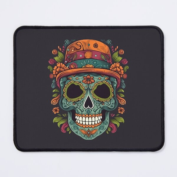 Item preview, Cinco de Mayo skull with a hat and flowers designed and sold by Branjos.