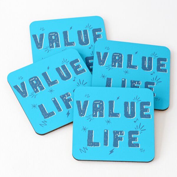 Item preview, VALUE LIFE - Pro Life Pro People Anti-Abortion designed and sold by Pirate Foto.