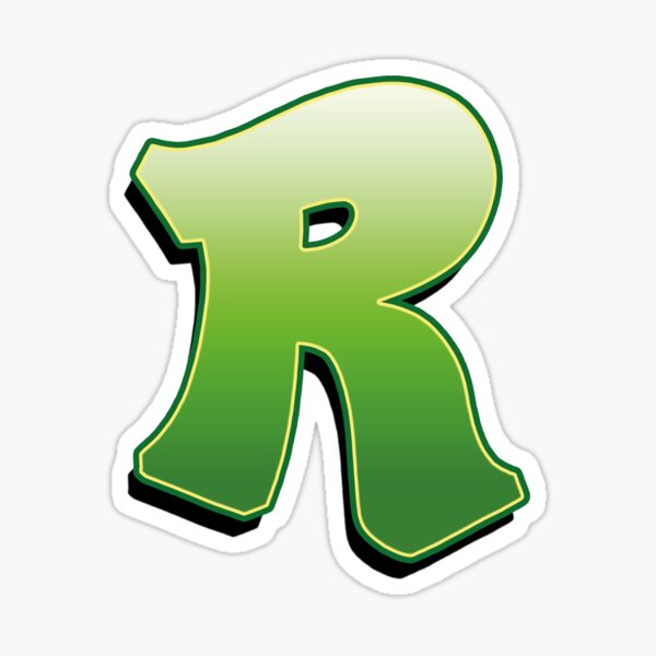 Letter R - Green Sticker